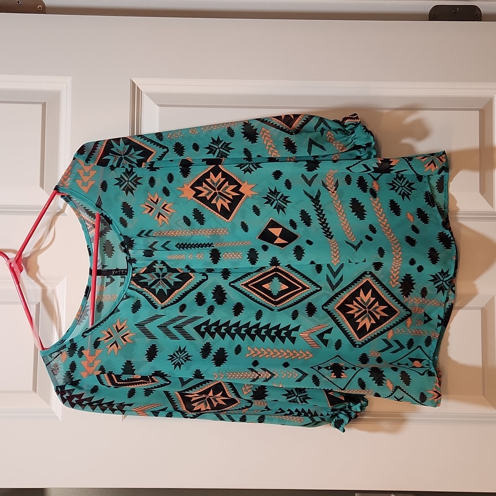 Aztec flowy blouse